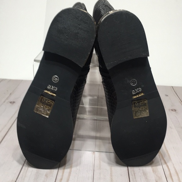 Tall black boot reptile print EXE size EU40 made in PRC - Picture 13 of 16